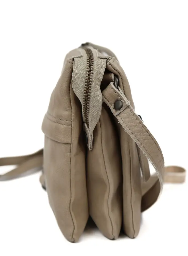 Klein schoudertasje Monique CL45084 Silver Mink