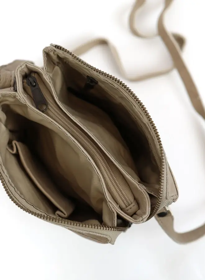 Klein schoudertasje Monique CL45084 Silver Mink