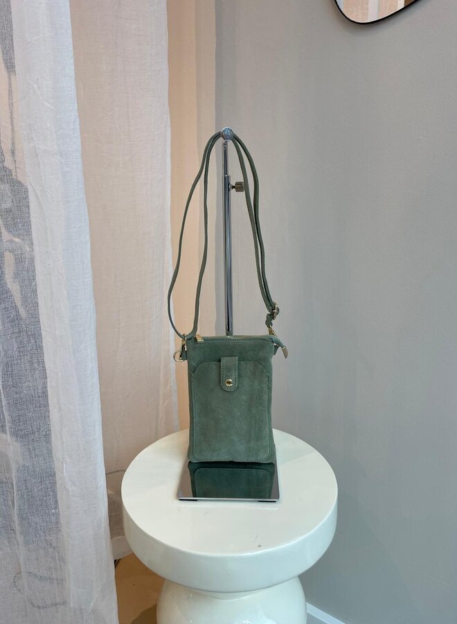 Call me again suede groen