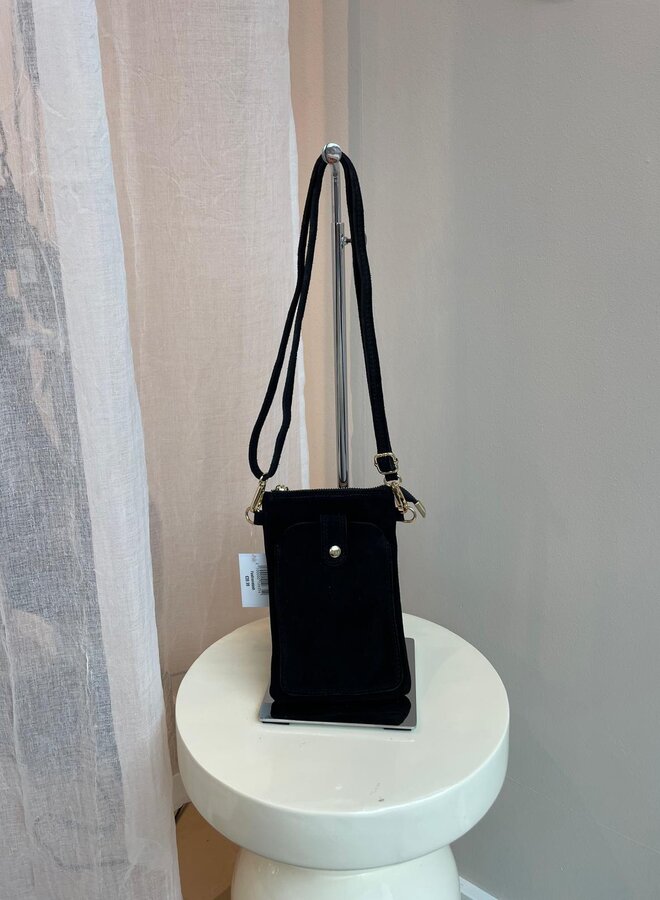 Call me again suede Zwart