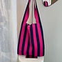 Stripe Tote Donkerblauw
