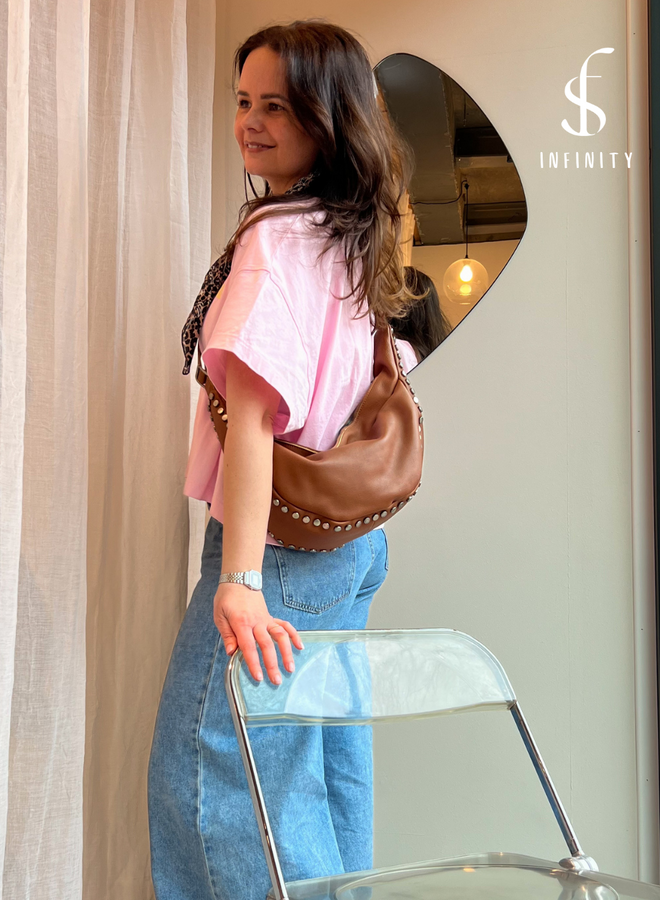 Bowie Schoudertas Cognac