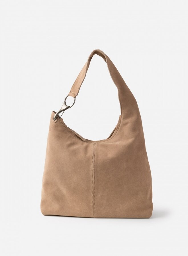 Jackpot Schoudertas Suede Taupe