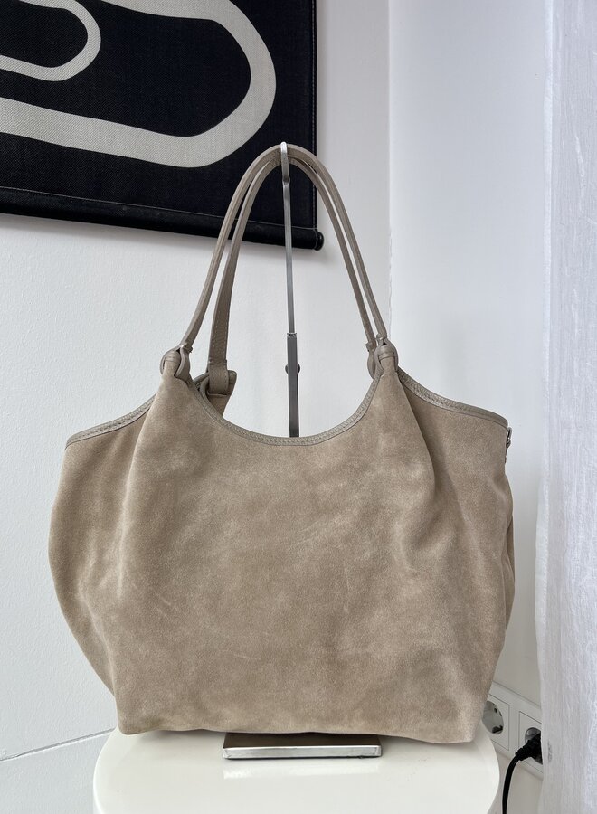 Lou Large Suede Taupe