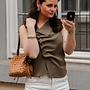 Riccy Schoudertasje Studs Cognac