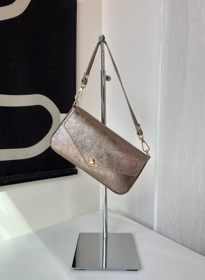 Brandy Clutch/Schoudertasje Brons