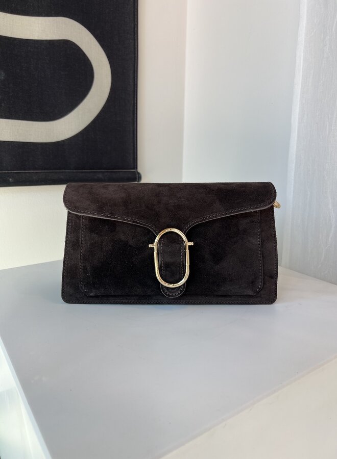 Beau Fleur Suede Donkerbruin