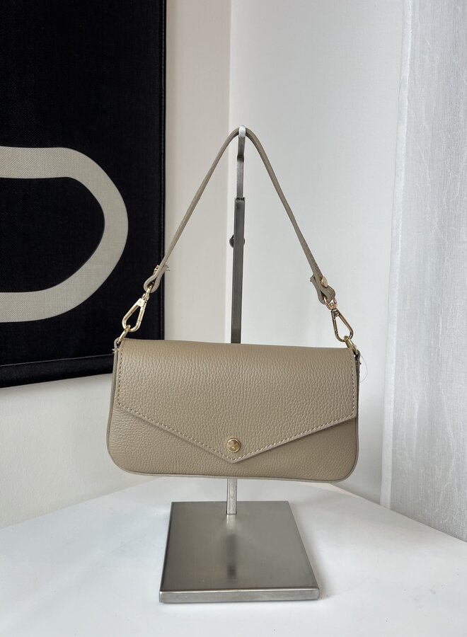 Brandy Clutch/Schoudertasje Taupe