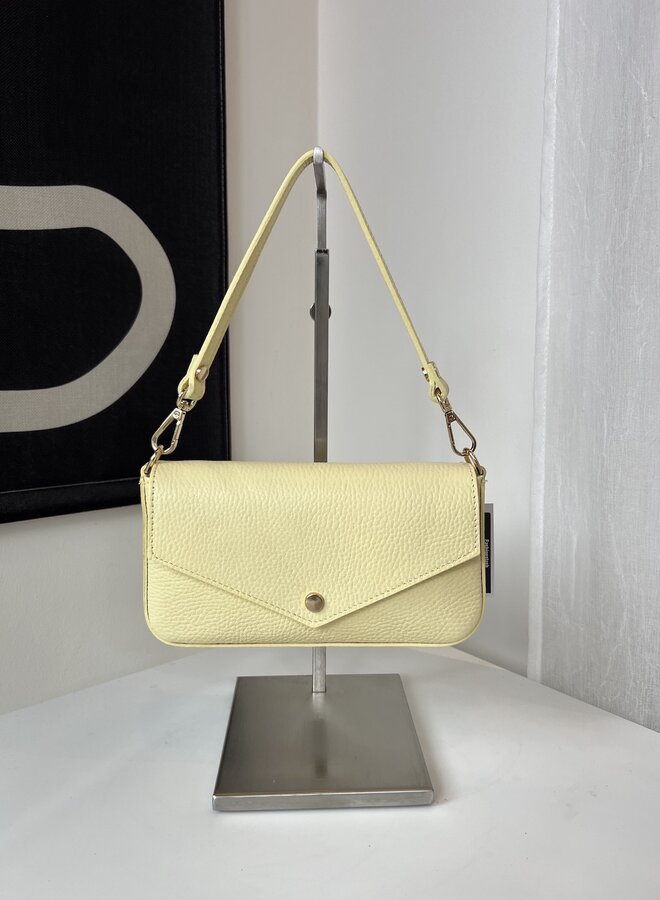 Brandy Clutch/Schoudertasje Pastel Geel