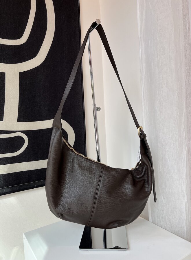 Baggy Tote Small Donkerbruin