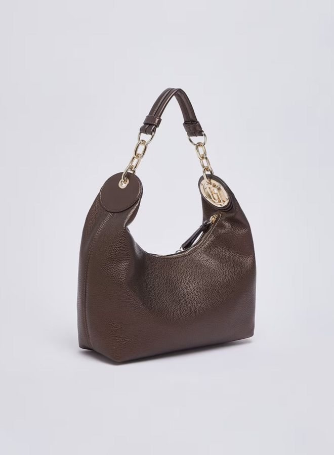 Faiza Schoudertas Metallic Bruin