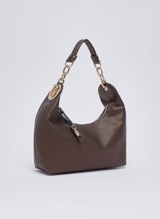 Faiza Schoudertas Metallic Bruin