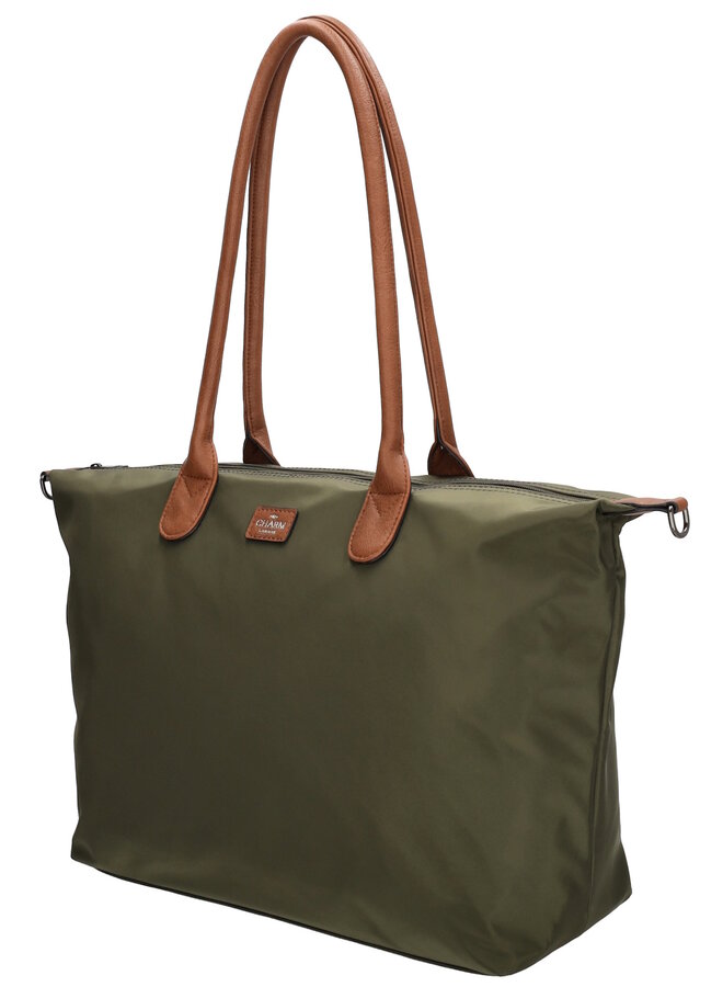 Buckingham Shopper Laptop Olijfgroen