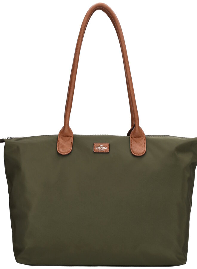 Buckingham Shopper Laptop Olijfgroen