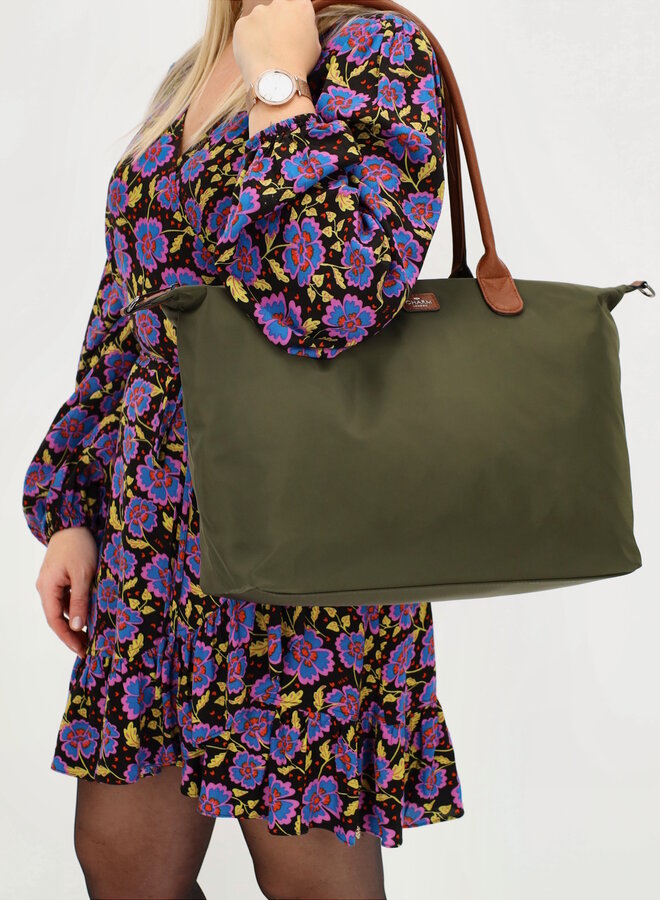 Buckingham Shopper Laptop Olijfgroen