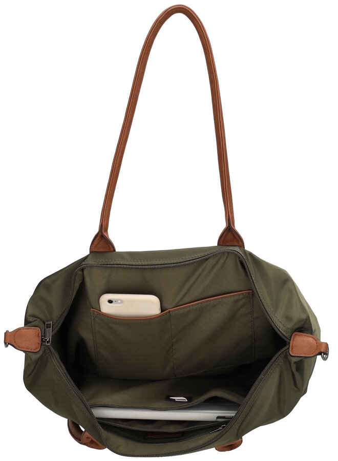 Buckingham Shopper Laptop Olijfgroen