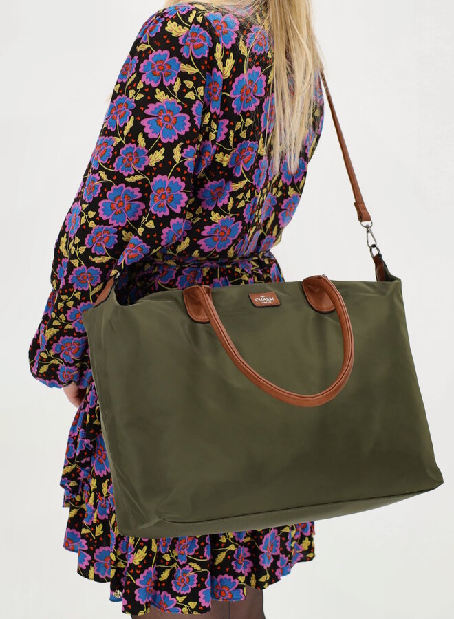 Buckingham Shopper Laptop Olijfgroen