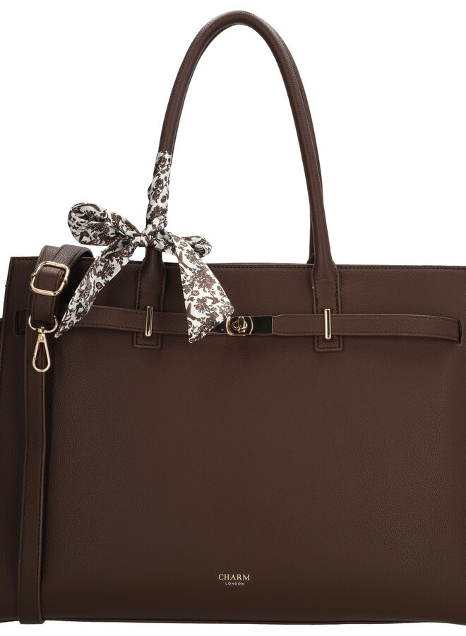 The Hamptons Laptoptas Donkerbruin