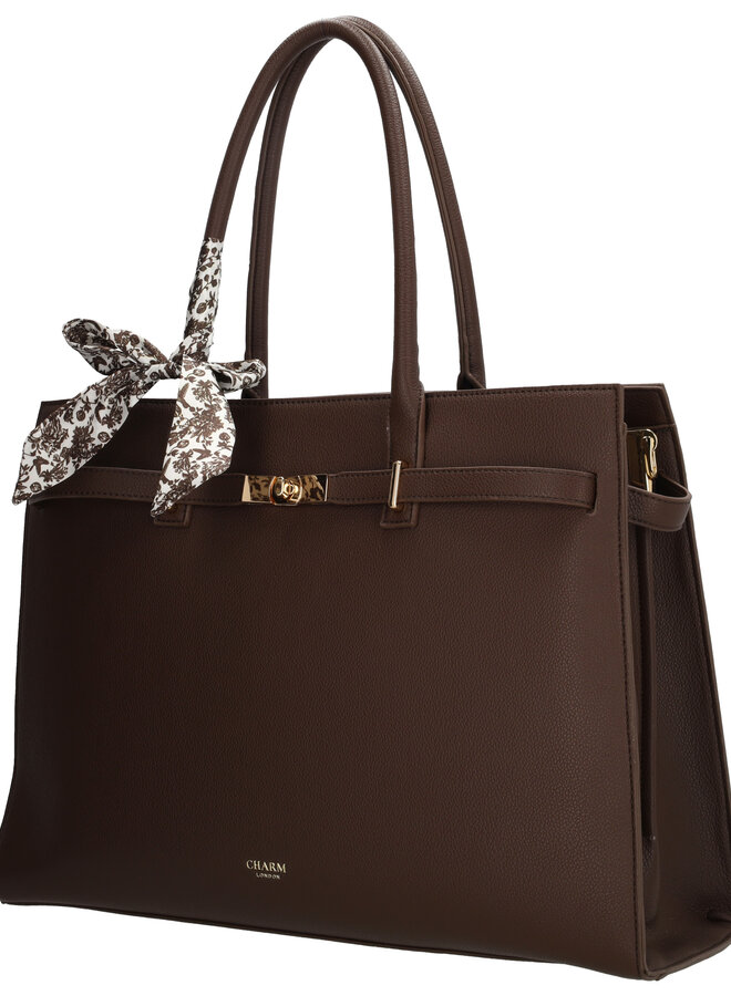 The Hamptons Laptoptas Donkerbruin