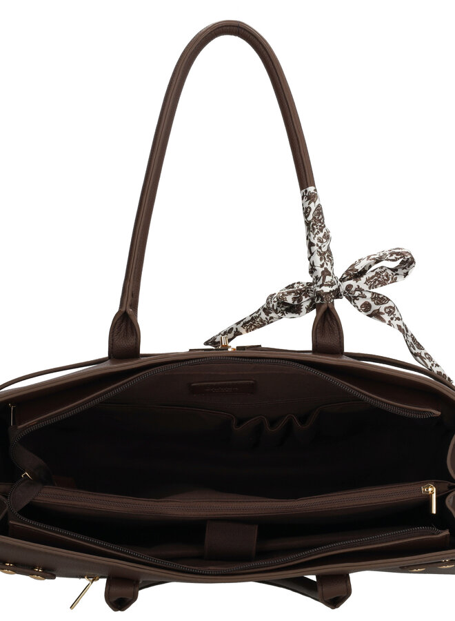 The Hamptons Laptoptas Donkerbruin