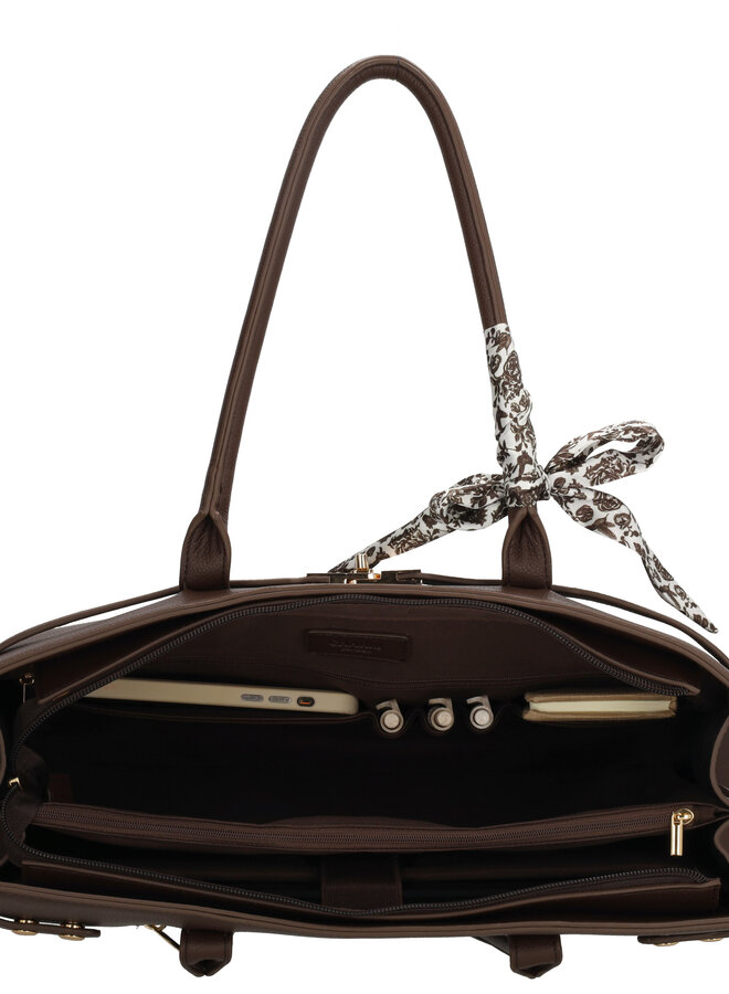 The Hamptons Laptoptas Donkerbruin