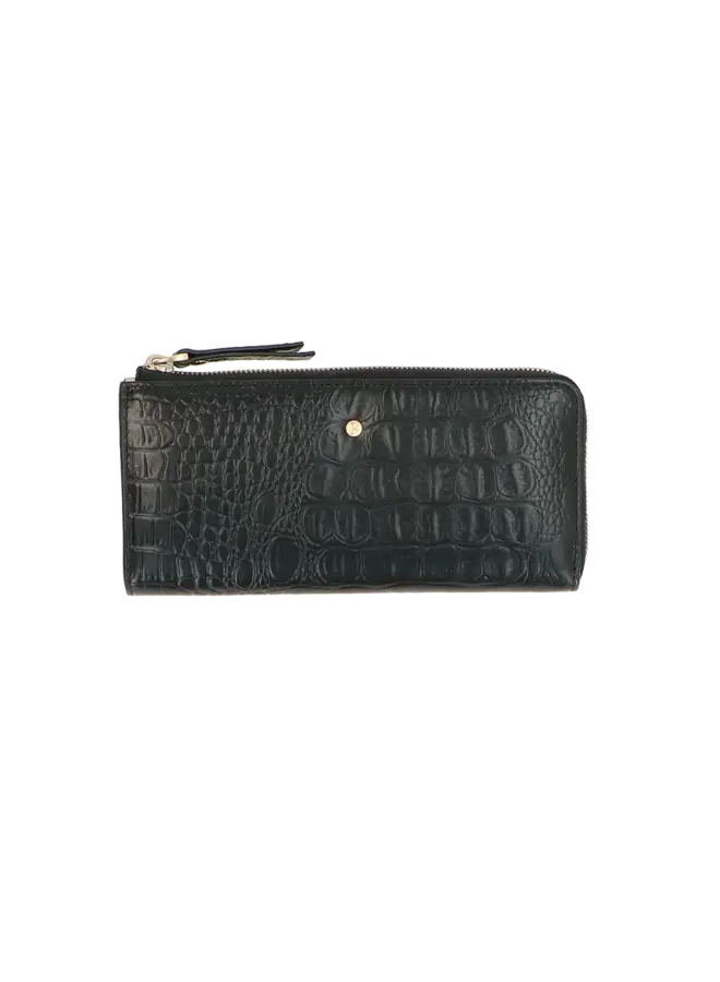 Wallet large Croco Black