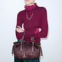 Ginesa Handbag S Red Aubergine