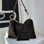 Pien XL Croco Donkerbruin