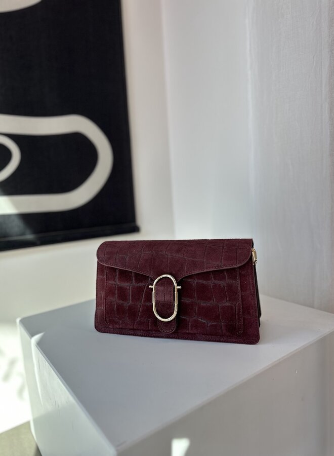 Beau Fleur Croco Bordeaux