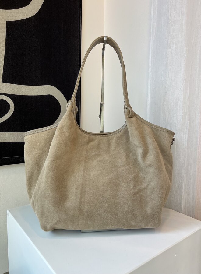 Lou Large Suede Beige