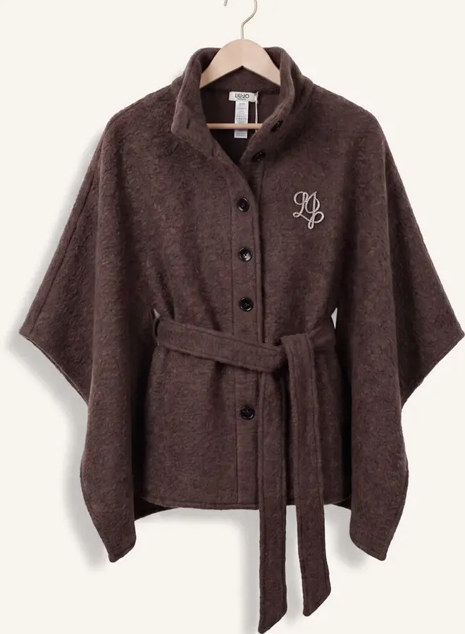 Poncho Logo Donkerbruin