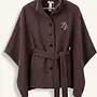 Poncho Logo Donkerbruin