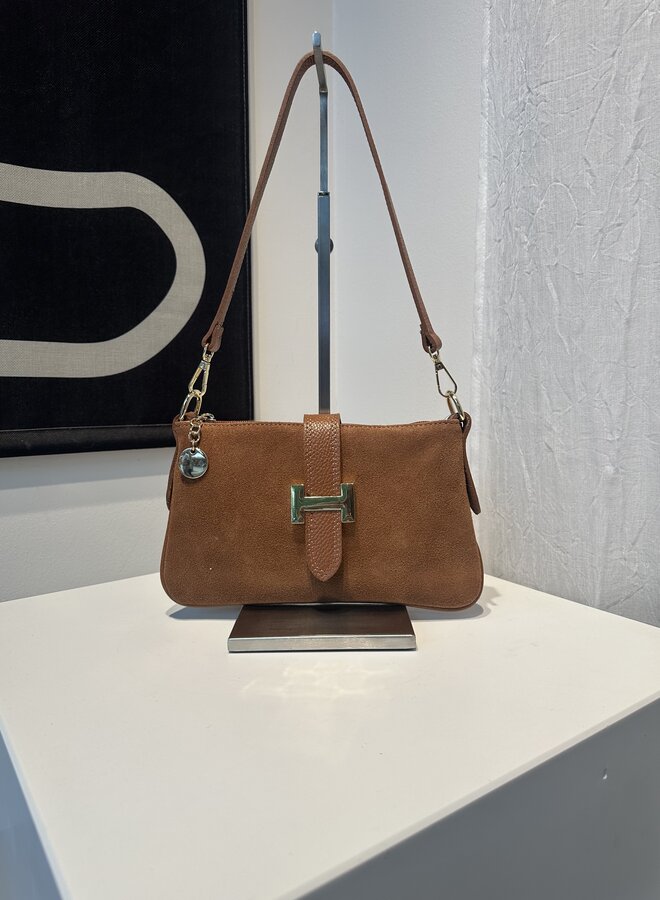 Hazel Suede Cognac
