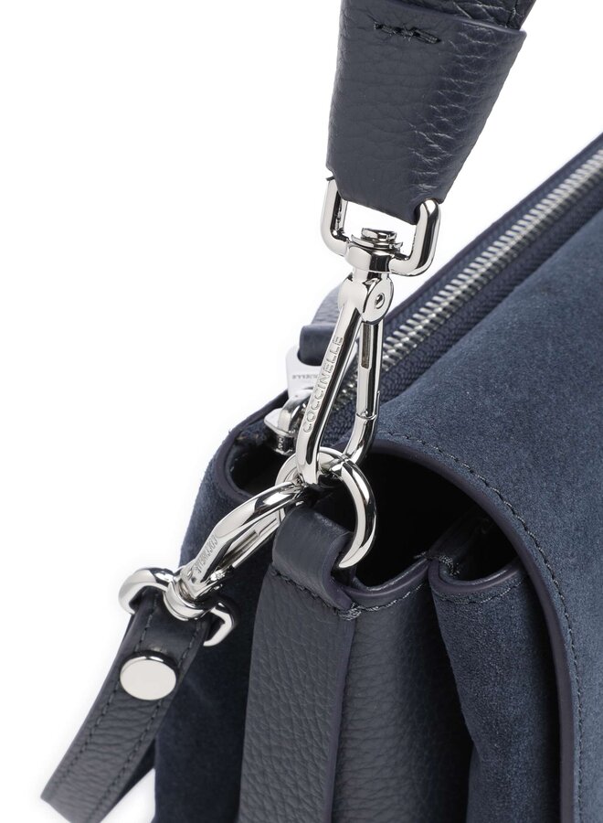 Boheme Grana Double Schoudertas Flap Suede Midnight Blue