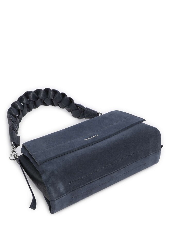 Boheme Grana Double Schoudertas Flap Suede Midnight Blue