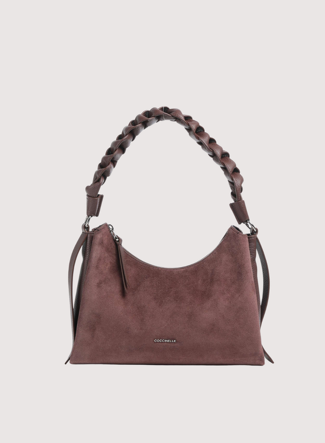 Boheme Grana Double Schoudertas Suede Berry