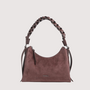 Boheme Grana Double Schoudertas Suede Berry