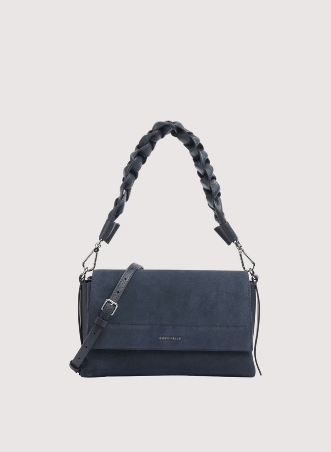 Boheme Grana Double Schoudertas Flap Suede Midnight Blue