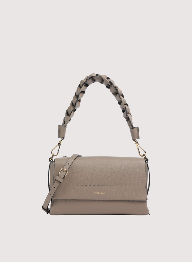 Boheme Grana Double Schoudertas Flap Warm Taupe/Rosette