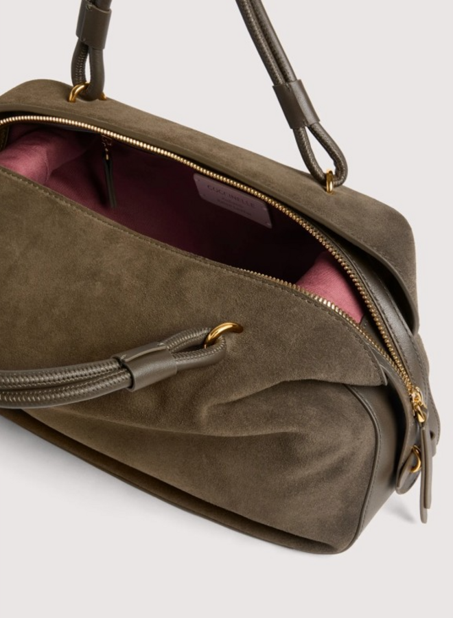 Lizzie Handtas Suede Fango