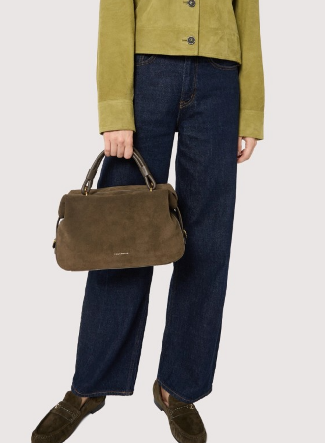 Lizzie Handtas Suede Fango