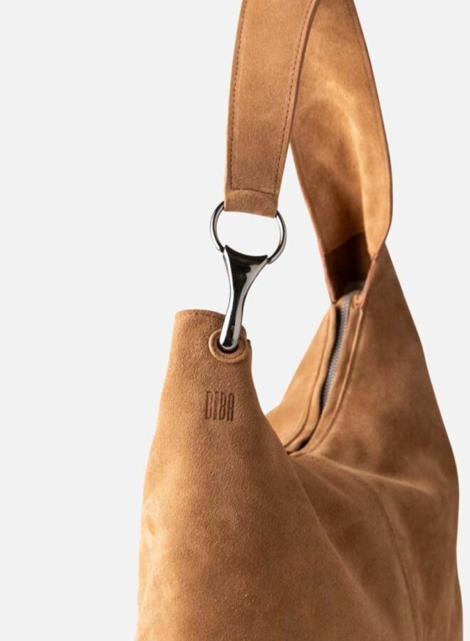 Jackpot Schoudertas Suede Tobacco