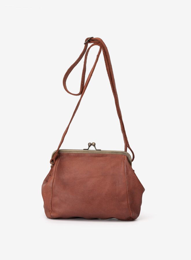Boston Knip Schoudertas Cognac