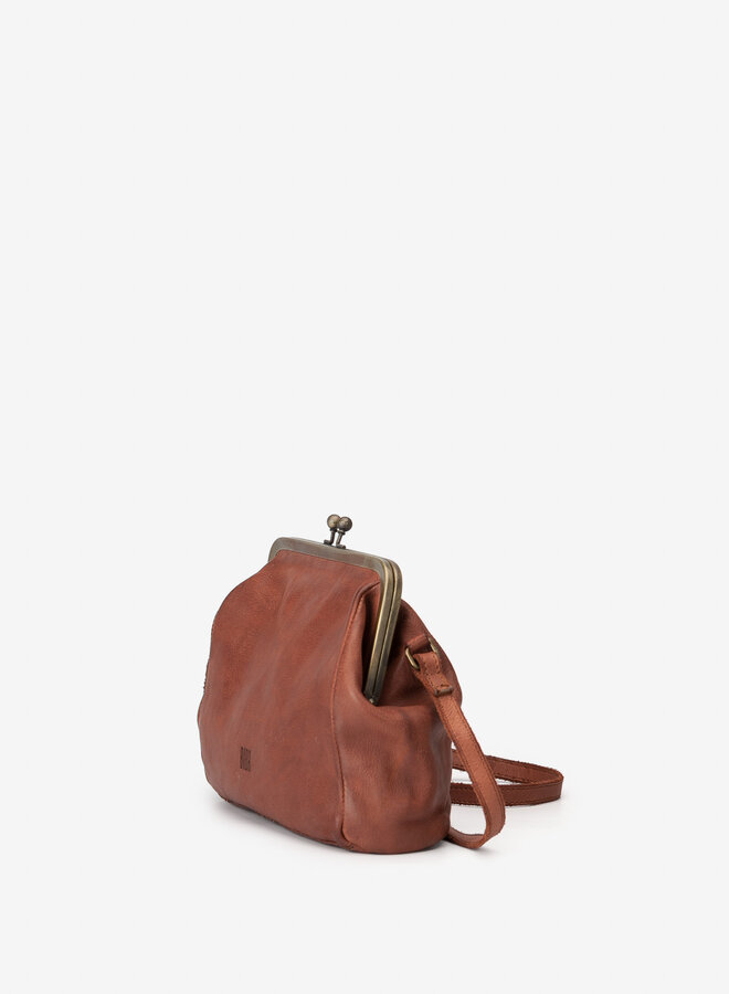 Boston Knip Schoudertas Cognac