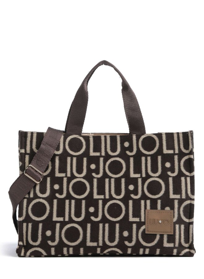 Soft Tote Logo Donkerbruin