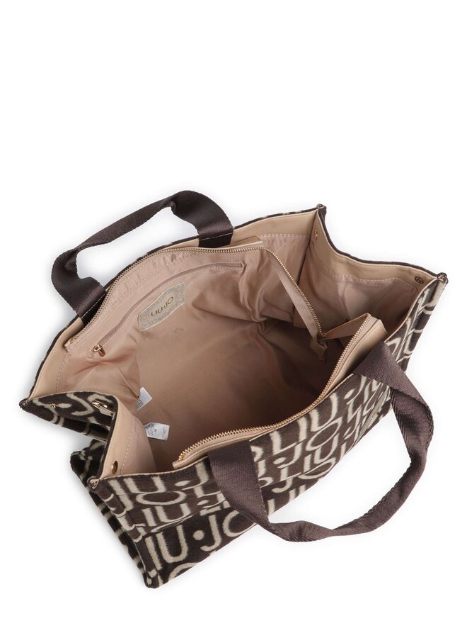 Soft Tote Logo Donkerbruin