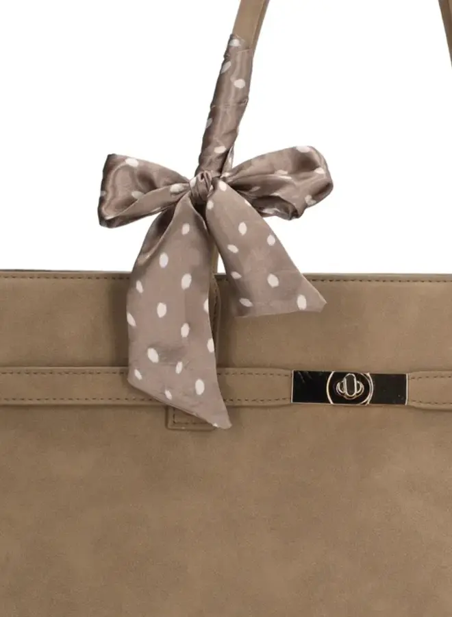The Hamptons Laptoptas Suede Taupe