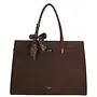 The Hamptons Laptoptas Suede Donkerbruin