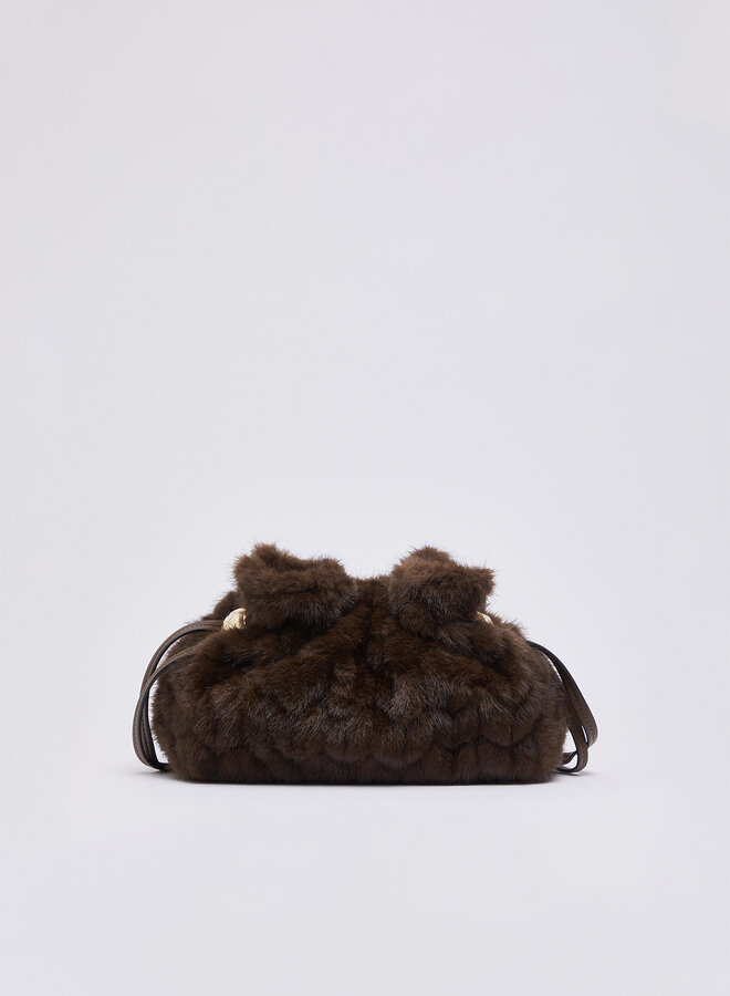 Riccy Schoudertasje S Fluffy Donkerbruin