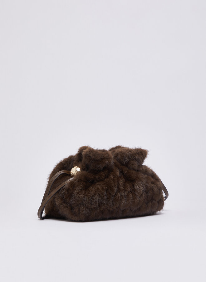 Riccy Schoudertasje S Fluffy Donkerbruin